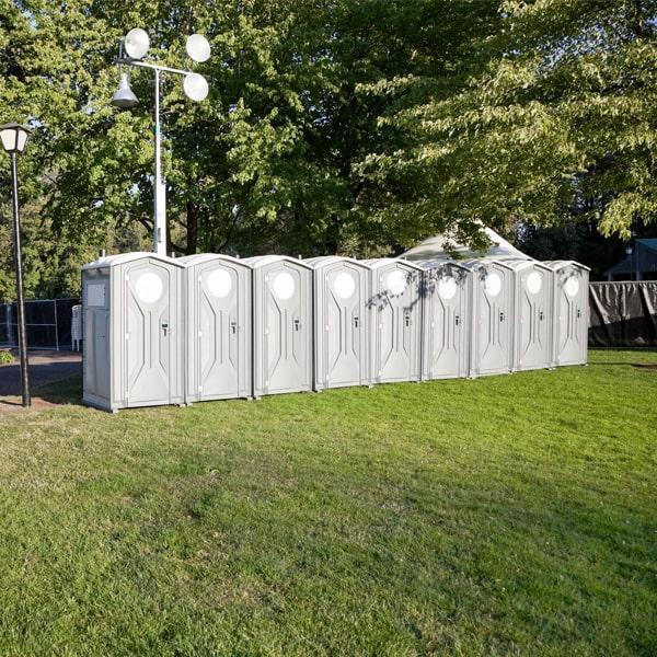 our crew regularly cleans and services the special event portable restrooms to ensure they are clean and hygienic throughout the event